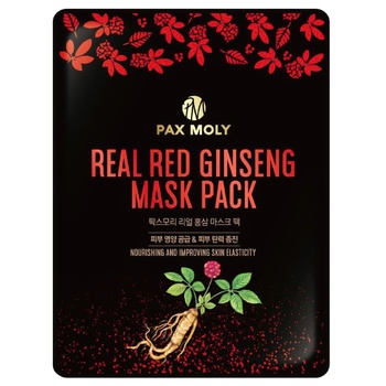 Маска для лица Pax Moly Real Red Ginseng тканевая с экстрактом красного женьшеня 25мл - купить, цены на Auchan - фото 1