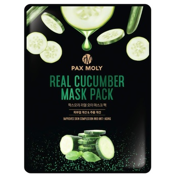 Маска для лица Pax Moly Real Cucumber тканевая с экстрактом огурца 25мл