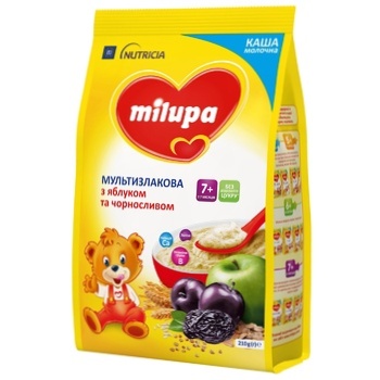 Каша молочна Milupa Мультизлакова з яблуком та чорносливом 210г