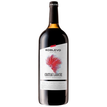 Koblevo Chateau La Roche Red Semi-sweet Wine 9-12% 1.5l - buy, prices for Auchan - photo 1