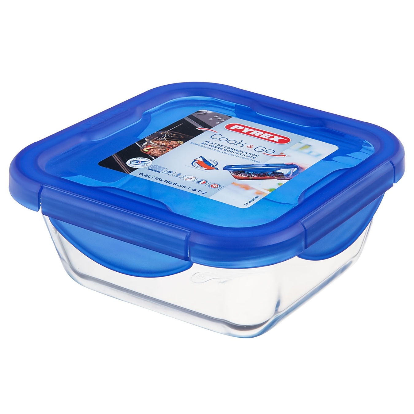 

Форма Pyrex CK&GO для запекания герметичная крышка 16х16х6см