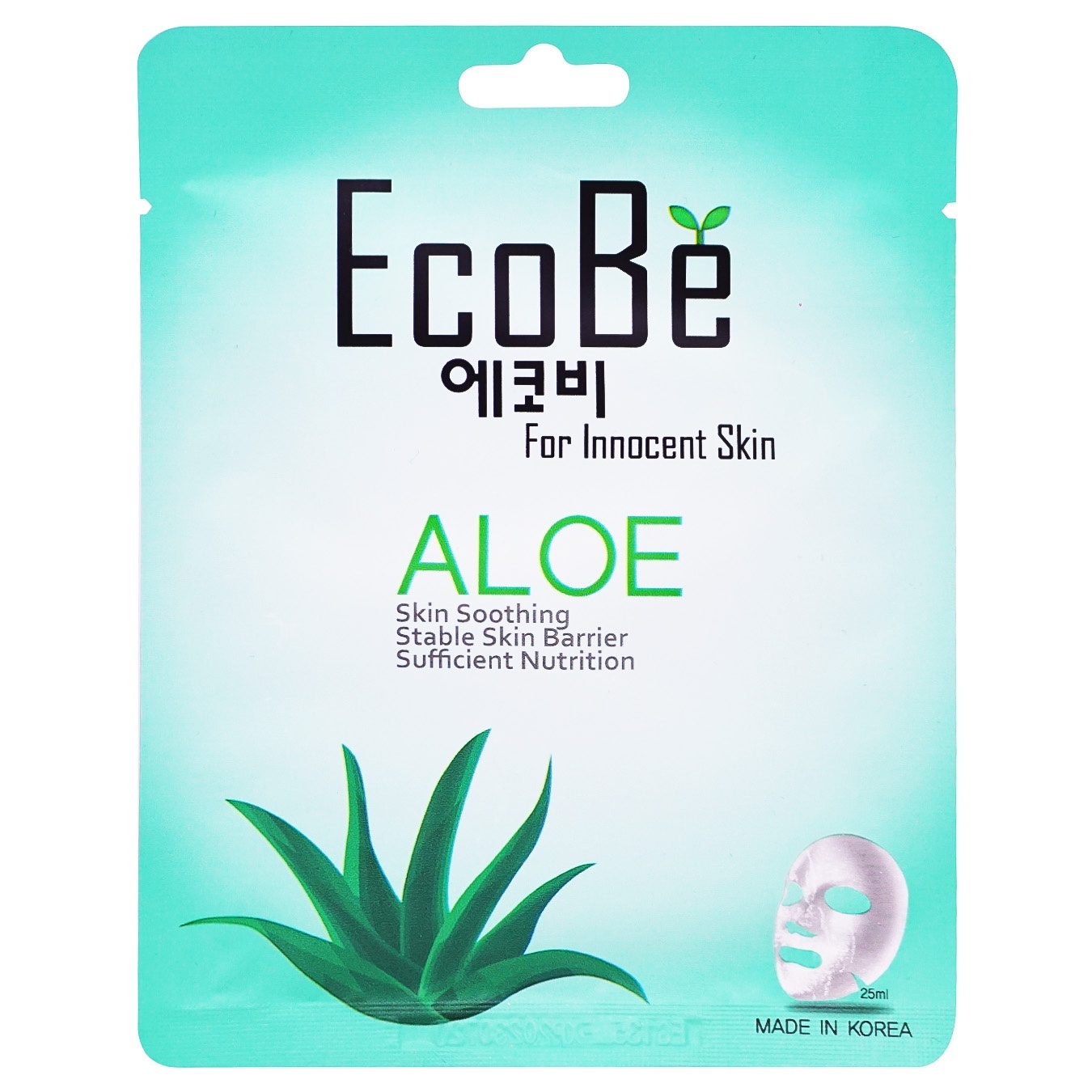 

Маска для лица Eco Be тканевая с экстрактом алоэ 25мл