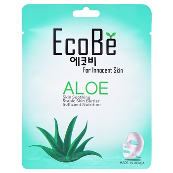 Eco Be Fabric Face Mask with Aloe Extract 25ml - buy, prices for Auchan - photo 1