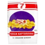 Чипси 7 зі смаком бекону 110г