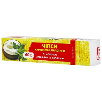 Чипси Субота зі смаком сметани з зеленню 60г - купити, ціни на Таврія В - фото 1