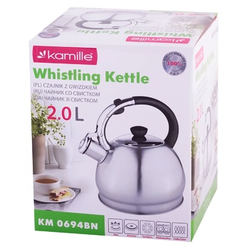 Kamille Teapot with Whistle 2l