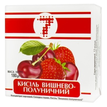 Кисіль Семерка вишнево-полуничний 180г - купити, ціни на Таврія В - фото 1