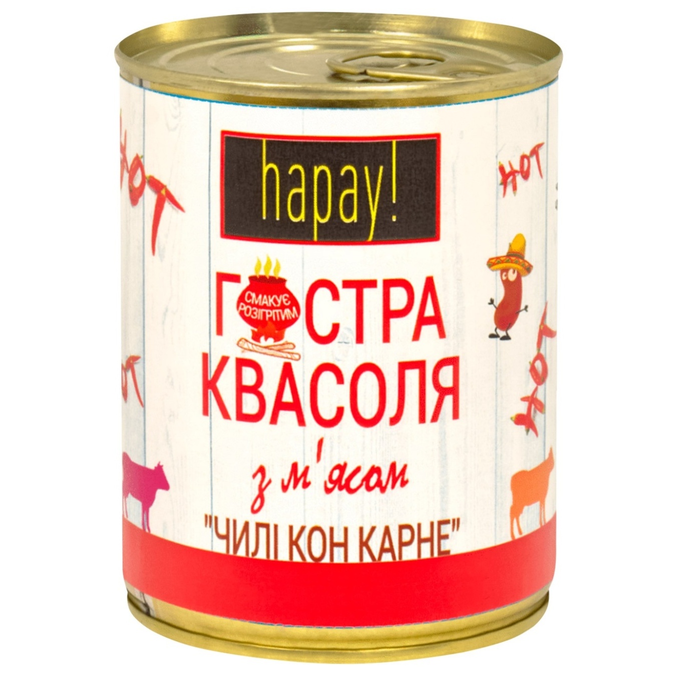 

Квасоля hapay! Чилі Кон Карне гостра з м’ясом 340г