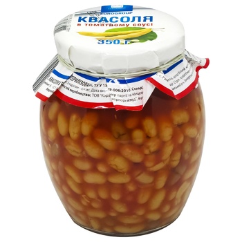 Фасоль Eurogroup в томатном соусе 350г - купить, цены на КОСМОС - фото 1