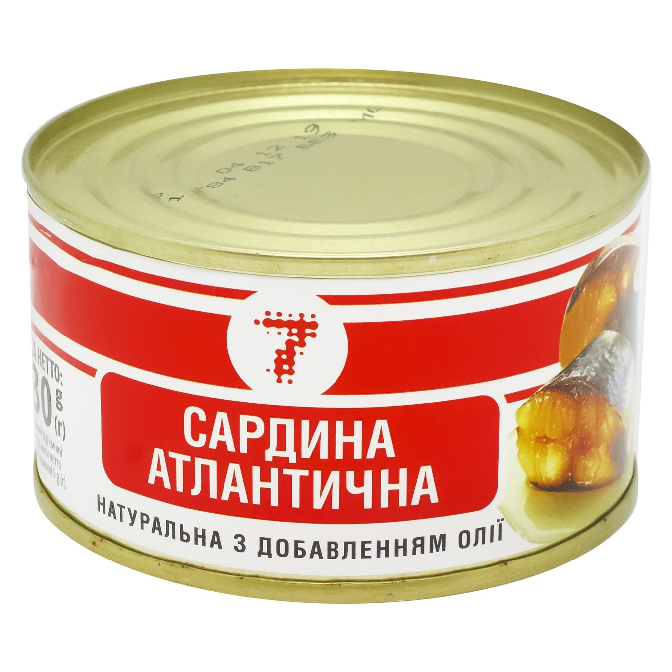 

Сардина Семерка натуральная в масле 230г