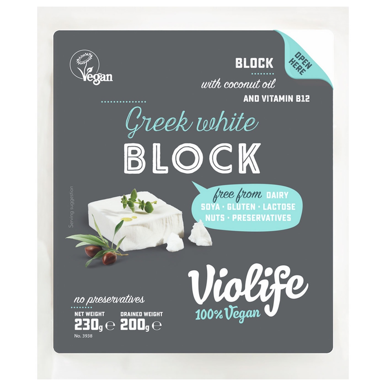 

Продукт харчовий Violife Greek White з кокосовою олією без лактози 230г