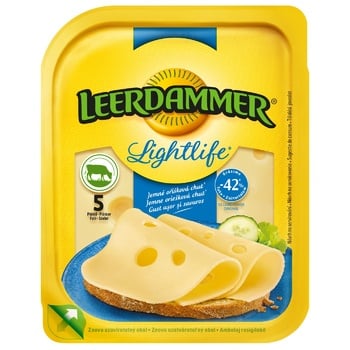 Сыр твердый Leerdammer Lightlife 30% 100г - купить, цены на ULTRAMARKET - фото 1