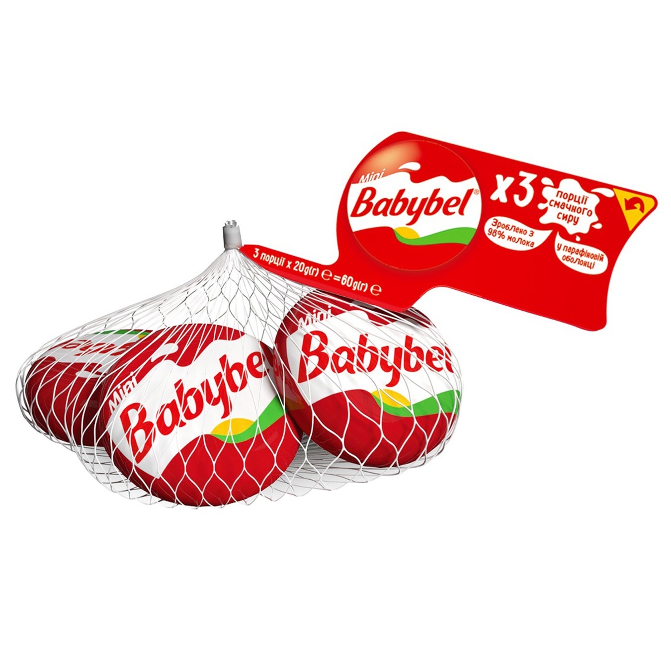 

Сыр Babybel Мини полутвердый 3 порции 45% 3х20г