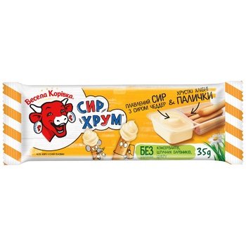 Vesela korivka Cheddar processed cheese with bread sticks 40% 35g - buy, prices for EKO Market - photo 2