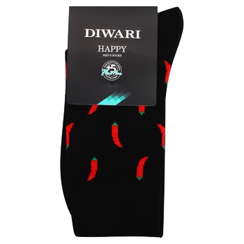 Diwari Happy Black Men's Socks Size 29 - buy, prices for MegaMarket - photo 1