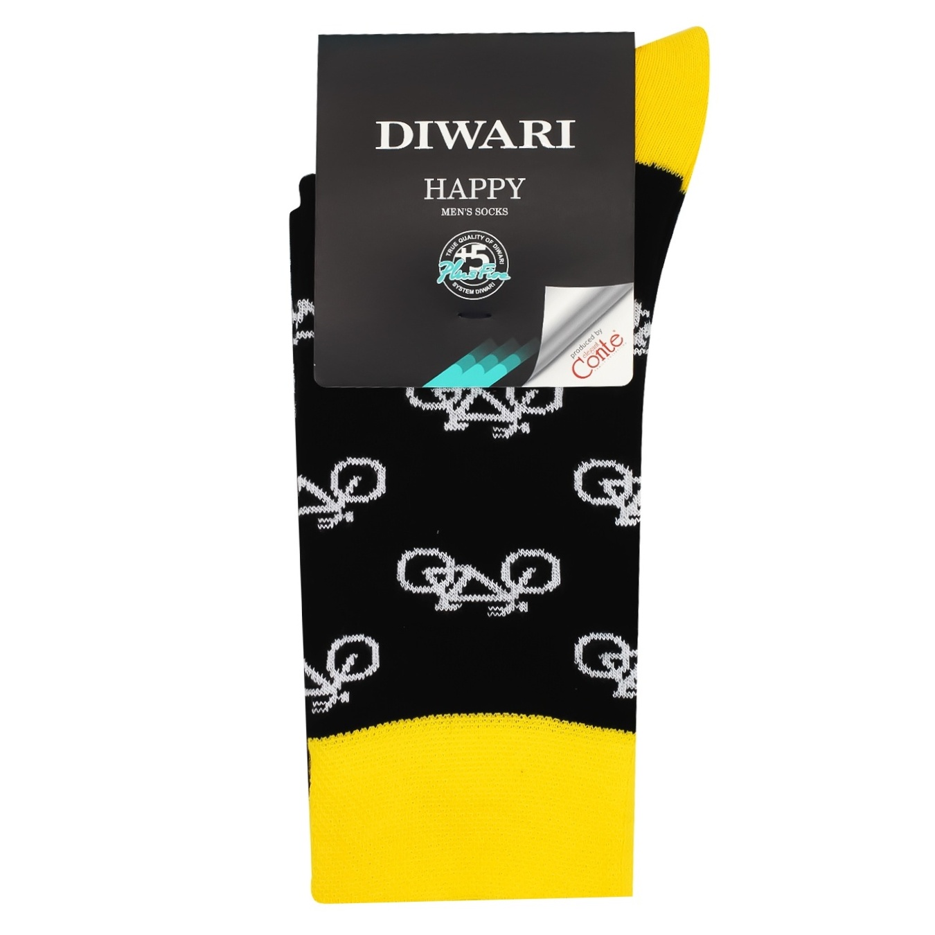 

Носки мужские Diwari Happy р.27 057 черный-желтый 17С-151СП