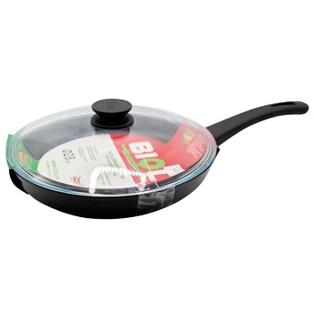 Biol Optima Aluminum Frying Pan with Lid 28cm - buy, prices for - photo 1