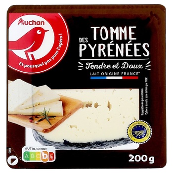 Сир Ашан Tomme des Pyrenees 200г - купити, ціни на Auchan - фото 1