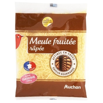 Сыр Auchan Meule Fruitee тертый 150г - купить, цены на Auchan - фото 1