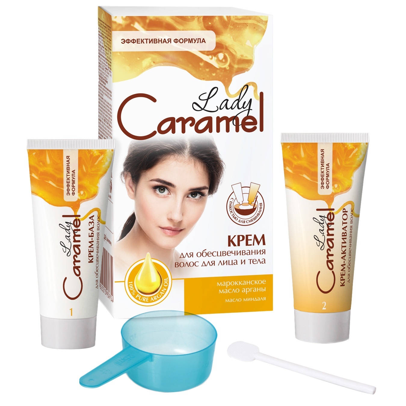 

Крем Lady Caramel для обесцвечивания волос на лице и теле 2шт*50мл