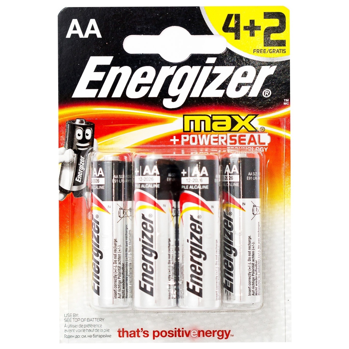 

Батарейка Energizer Max AA 4+2шт