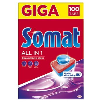 Somat All in 1 Tablets for dishwasher 100pcs - buy, prices for NOVUS - photo 1