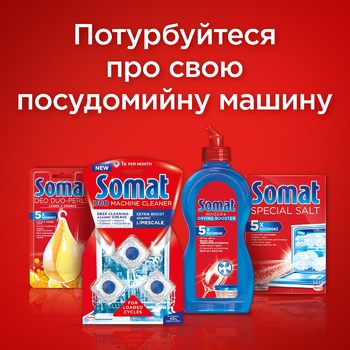 Таблетки Сомат Все в 1 для посудомийної машини 24шт купити від 227.00 ...