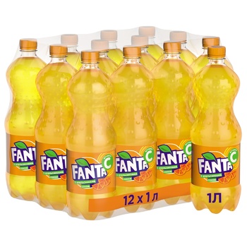 Напиток Fanta с апельсиновим соком безалкогольный сильногазированный 1л - купить, цены на Чудо Маркет - фото 3