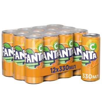 Напій газований Fanta Апельсин 0,33л - купити, ціни на - фото 1