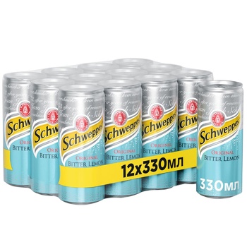 Schweppes Original Bitter Lemon carbonated beverage 330ml - buy, prices for METRO - photo 1