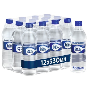 BonAqua Bold Sparkling Mineral Water  0.33l - buy, prices for METRO - photo 1