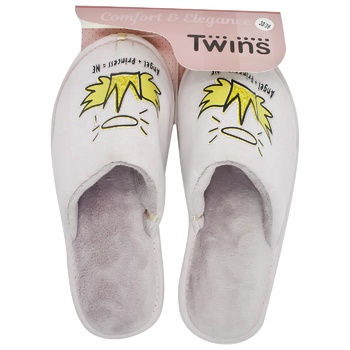 Тапочки Twins женские р.38-39 светло-розовый - купить, цены на - фото 1