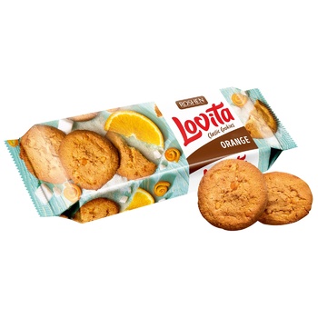 Печенье Roshen Lovita с цедрой апельсина 150г - купить, цены на МегаМаркет - фото 1