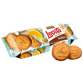 Печенье Roshen Lovita с цедрой апельсина 150г - купить, цены на Auchan - фото 2