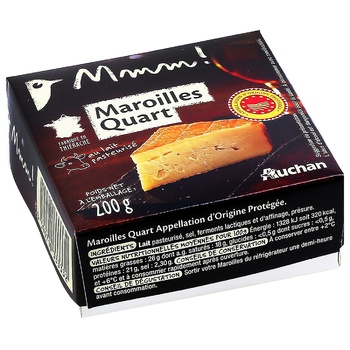 Auchan Mmm! Maroilles Quarter Cheese 200g - buy, prices for Auchan - photo 1