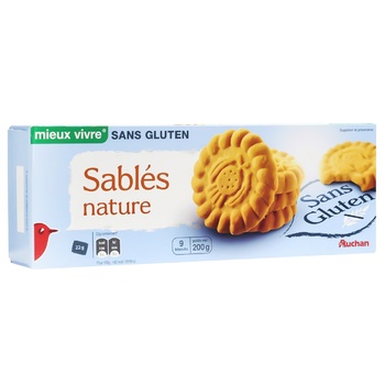 Auchan Shortbread Cookies without Gluten 200g - buy, prices for Auchan - photo 1