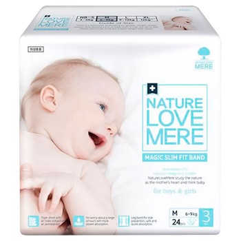 Nature Love Mere Magic Slim Fit Band Diapers 6-9kg 24pcs - buy, prices for Vostorg - photo 1