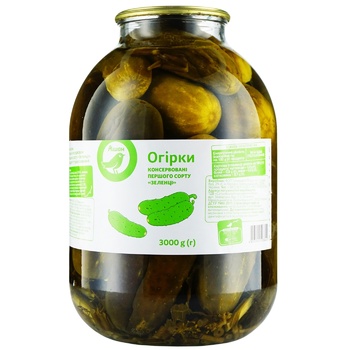 Aushan Pickled Cucucmbers 3l - buy, prices for Auchan - photo 1