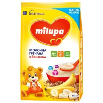 Каша Milupa молочна гречана з бананом 210г