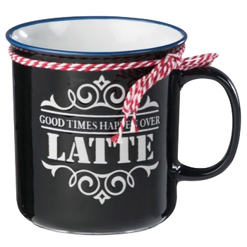 Чашка Latte керамическая черная 0,69л - купить, цены на - фото 1