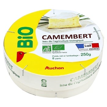 Auchan Bio Camembert Cheese 49% 250g - buy, prices for Auchan - photo 1