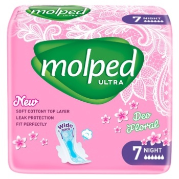 Прокладки гигиенические Molped Ultra Airactive Night 7шт - купить, цены на Grono - фото 2