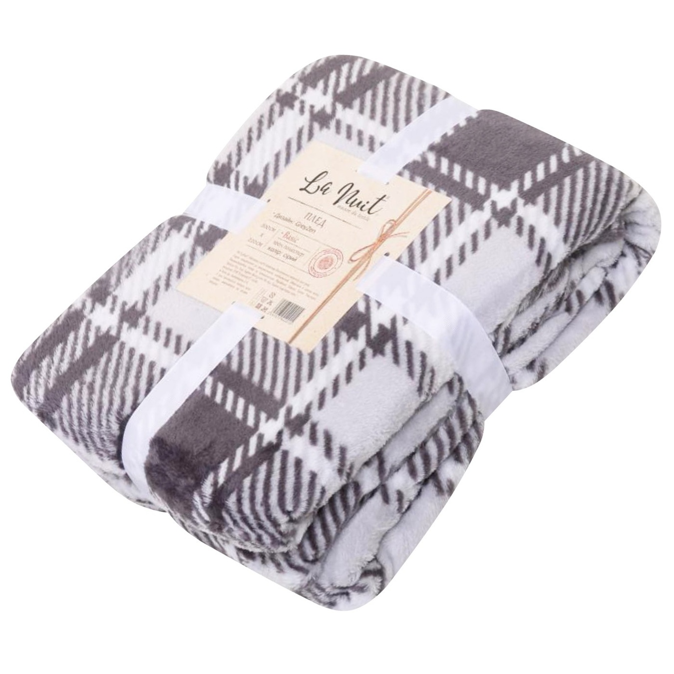 

Плед La Nuit Grey Zen серый 200х220см