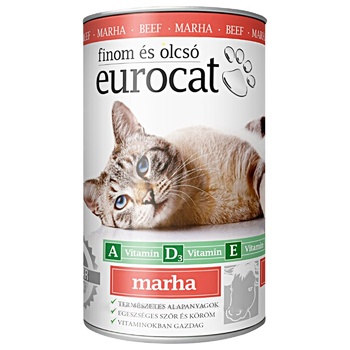 Корм EuroCat для котів з яловичиною 415г