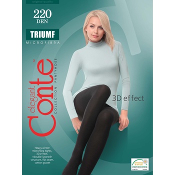 Колготки женские Conte Elegant Triumf Мокка 3р 220ден - купить, цены на КОСМОС - фото 1