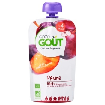 Good Gout Plum Organic Children's Puree 120g - buy, prices for Vostorg - photo 1