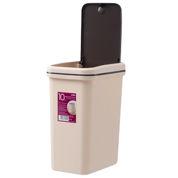 Beige Trash Bin with Lid 235х159х265mm - buy, prices for - photo 2