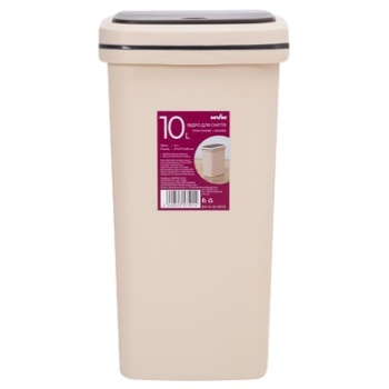 Beige Trash Bin with Lid 235х159х265mm - buy, prices for Vostorg - photo 1