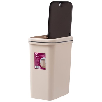 Beige Trash Bin with Lid 312х201х377mm - buy, prices for - photo 2