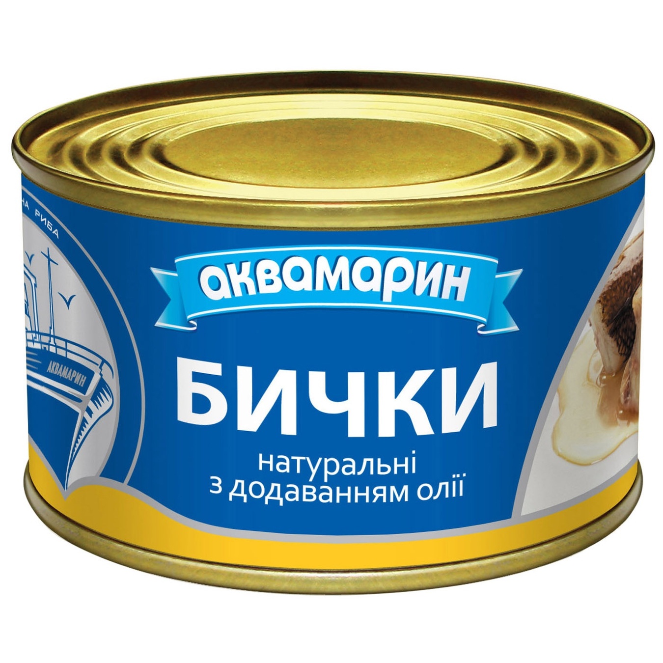 

Бычки Аквамарин натуральные с добавлением масла 230г